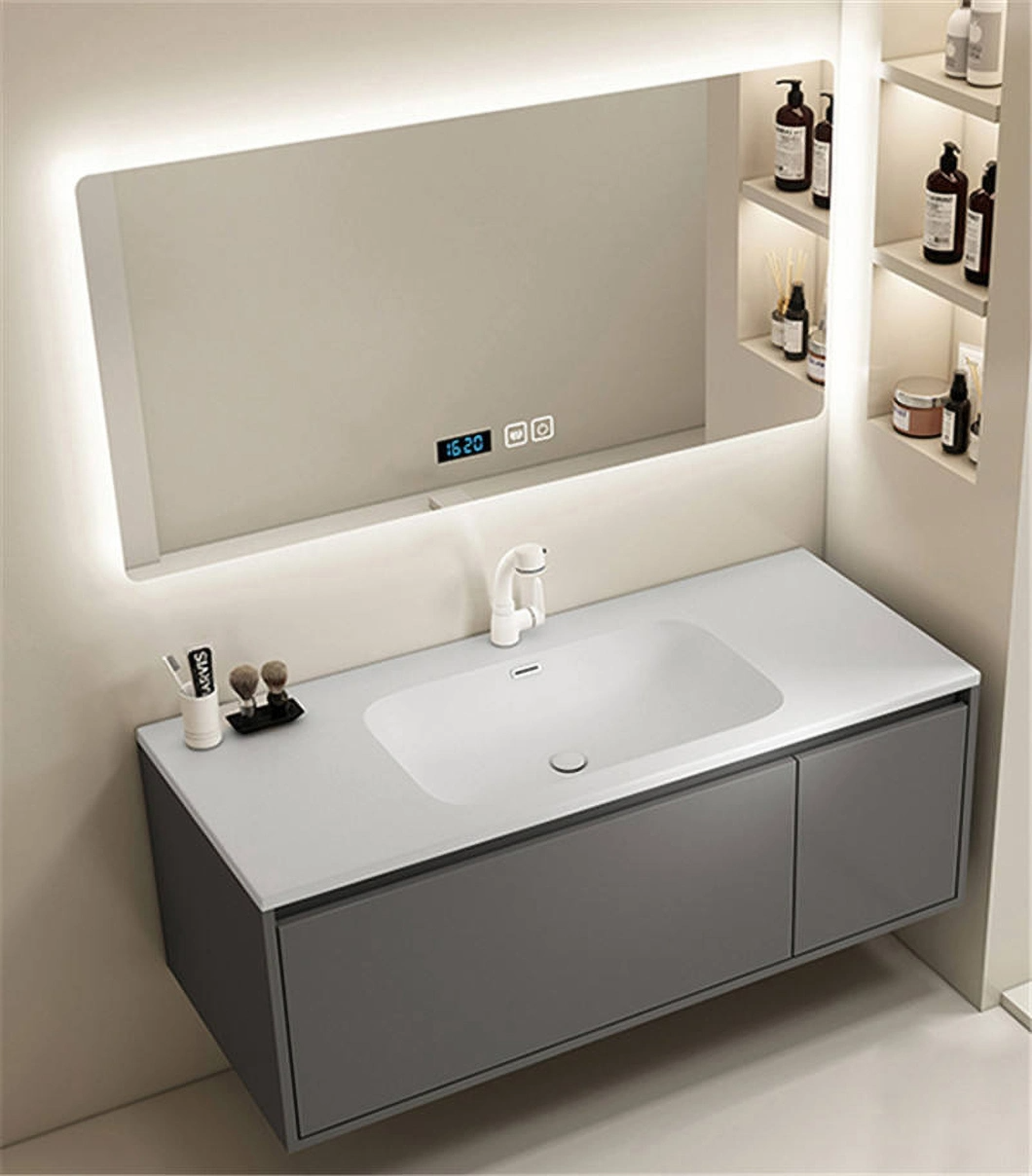 2023 Nieuw design badkamermeubel spiegel badkamer ijdelheid Amerikaans hout luxe badkamermeubel set