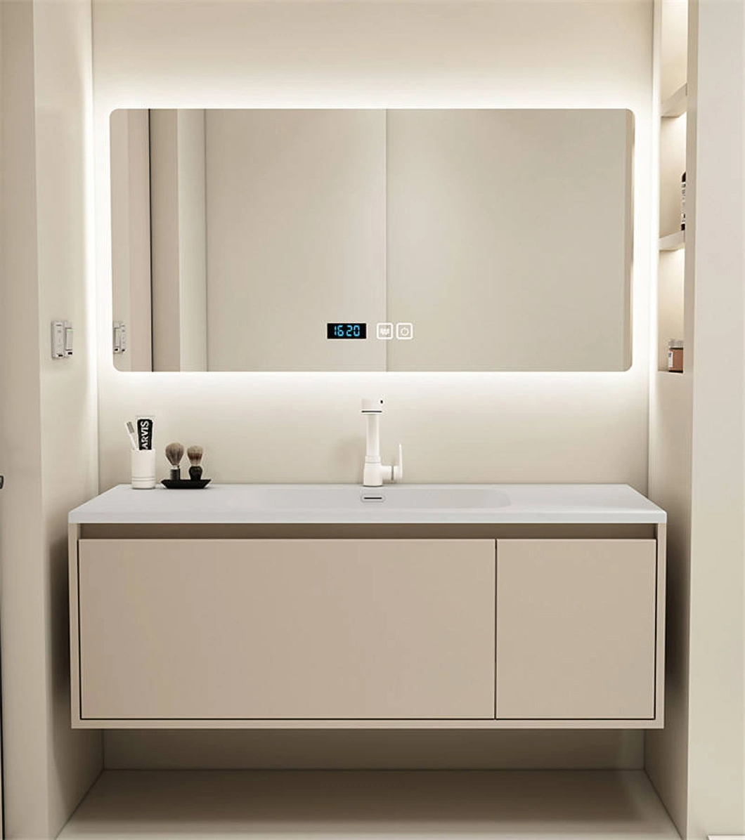 2023 Nieuw design badkamermeubel spiegel badkamer ijdelheid Amerikaans hout luxe badkamermeubel set