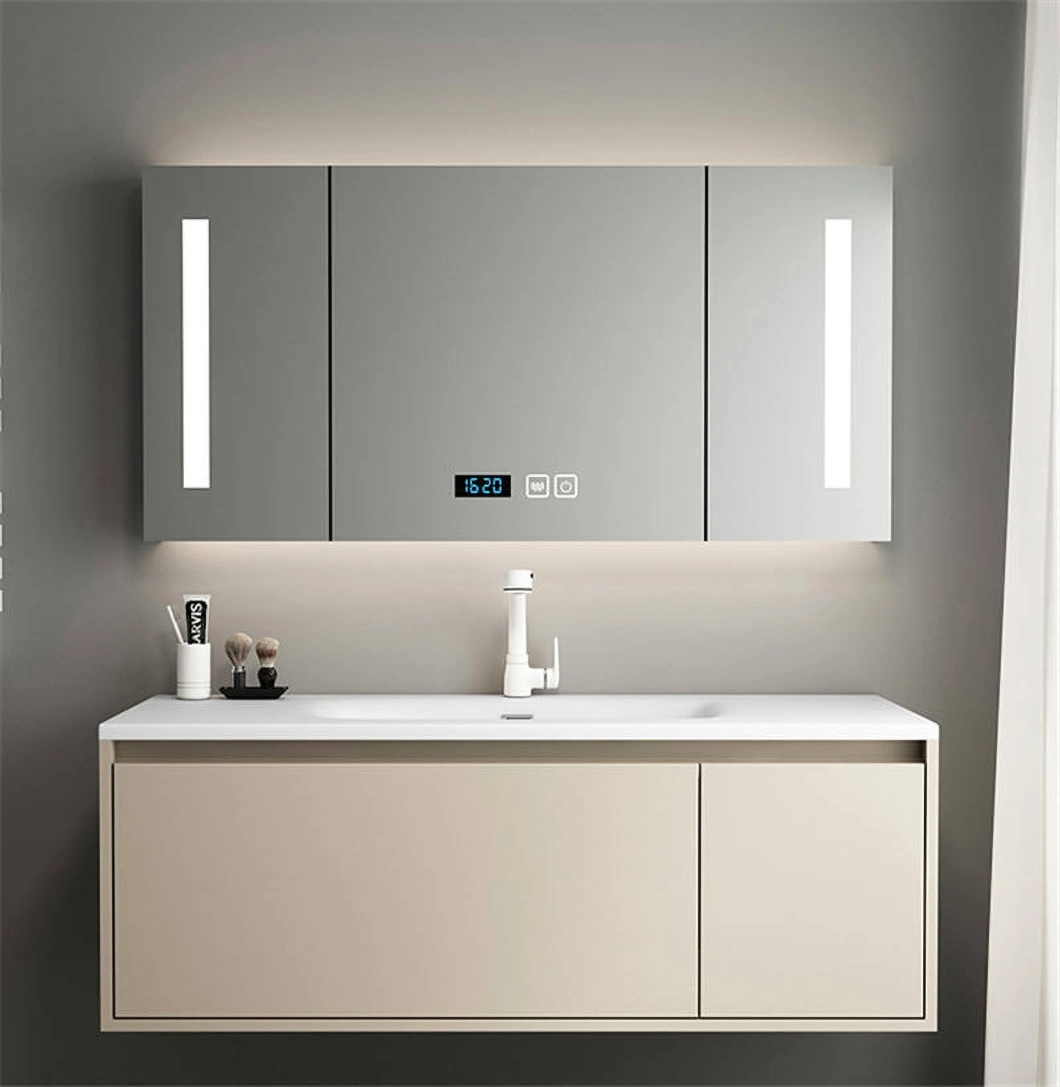 2023 Nieuw design badkamermeubel spiegel badkamer ijdelheid Amerikaans hout luxe badkamermeubel set