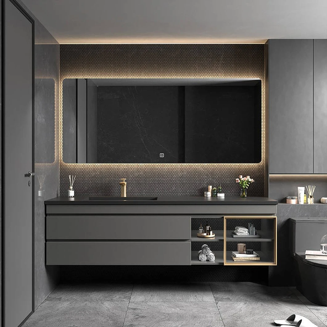 Factory Selling Opknoping Badkamermeubel Badkamer Ijdelheid Set Drijvende Houten Badkamermeubel Waterdichte Ijdelheid