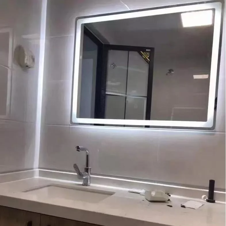 Cirkel toilet Chinese boog ronde LED spiegels decor muur grote volledige lengte stickers muur in badkamer met LED-licht make-upspiegel
