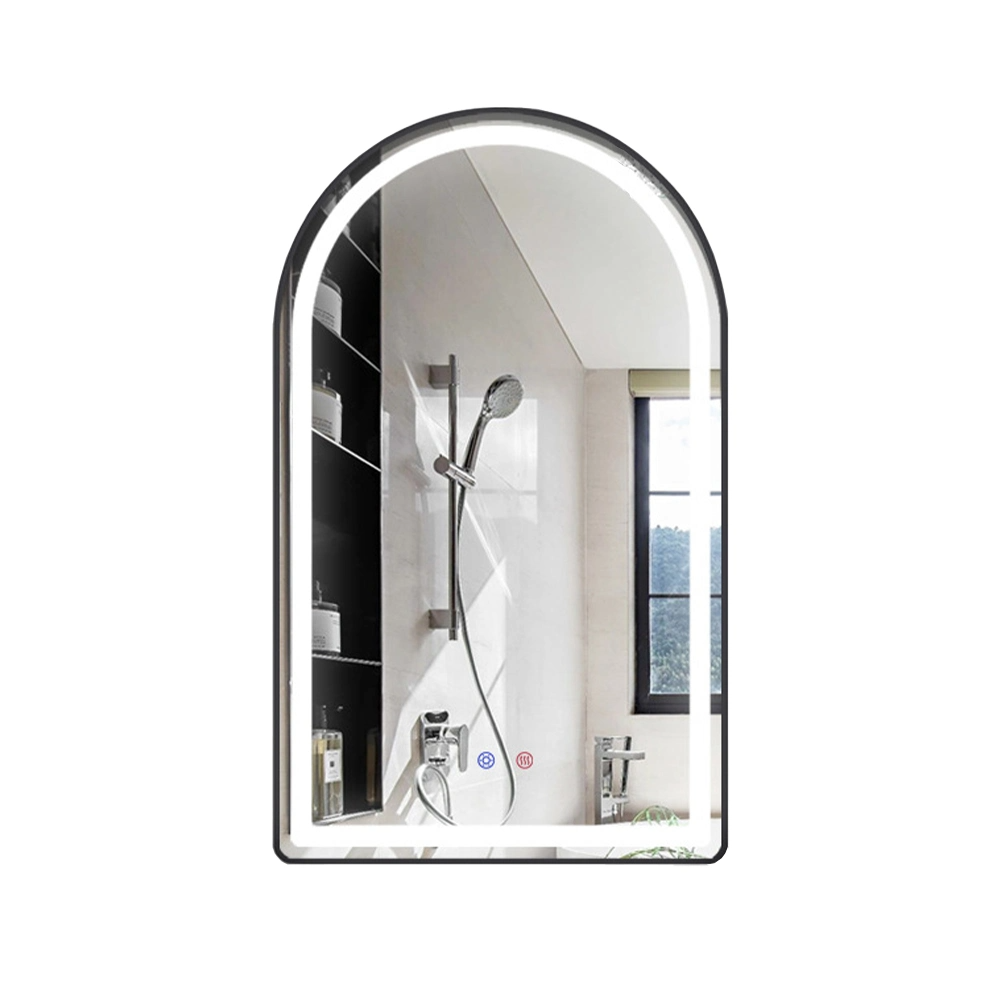 Goud aluminium ovale metalen frame spiegel wandspiegel voor moderne huisdecoratie luxe interieur voor badkamerspiegel