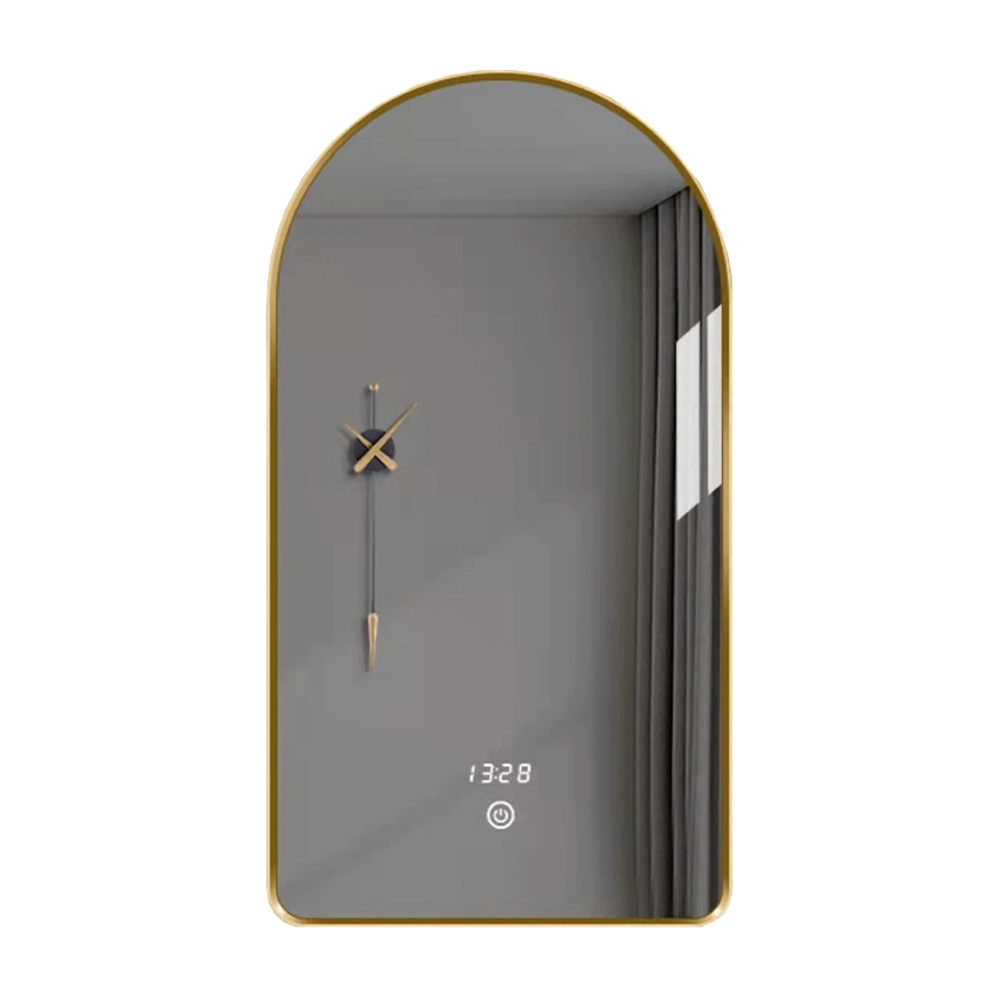 Goud aluminium ovale metalen frame spiegel wandspiegel voor moderne huisdecoratie luxe interieur voor badkamerspiegel