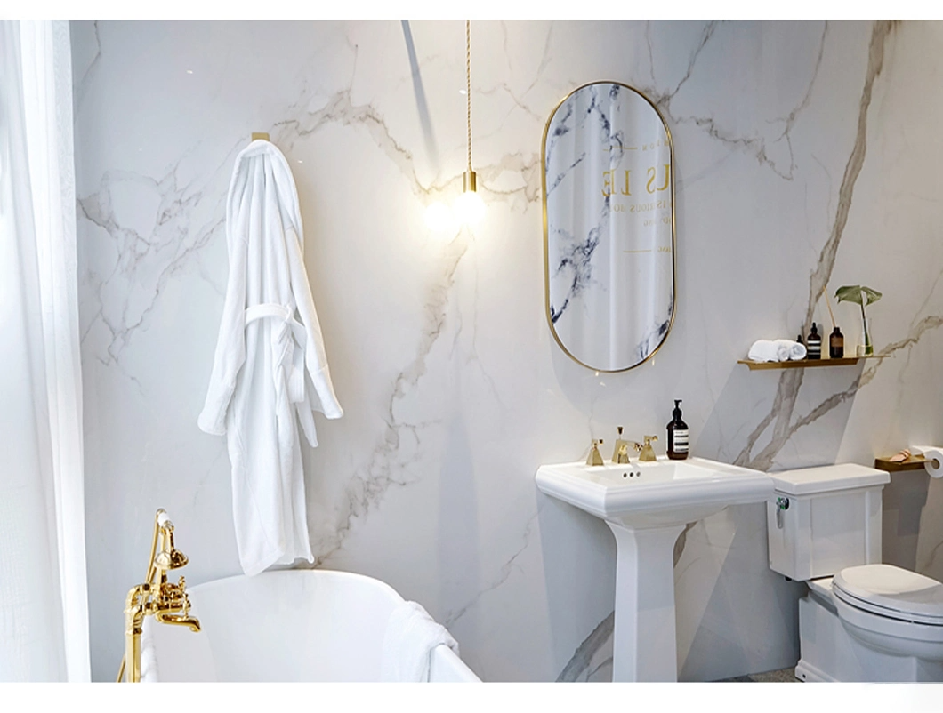Aangepaste metalen enkelzijdige make-up glazen ovale badkamer wandmontage make-upspiegel