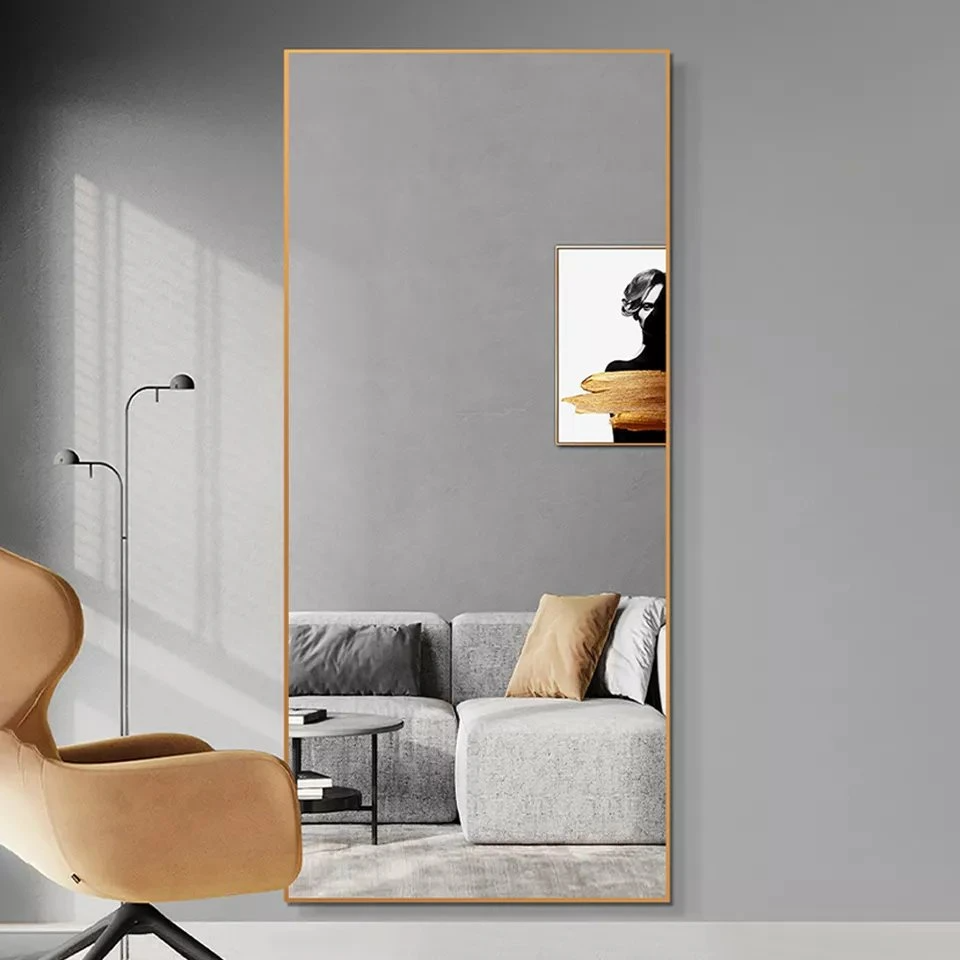 Art Home Hotel Decor Ronde Meerdere Vorm Aluminium Metaal Houten Frame 40 Cm 50 Cm Wandspiegel