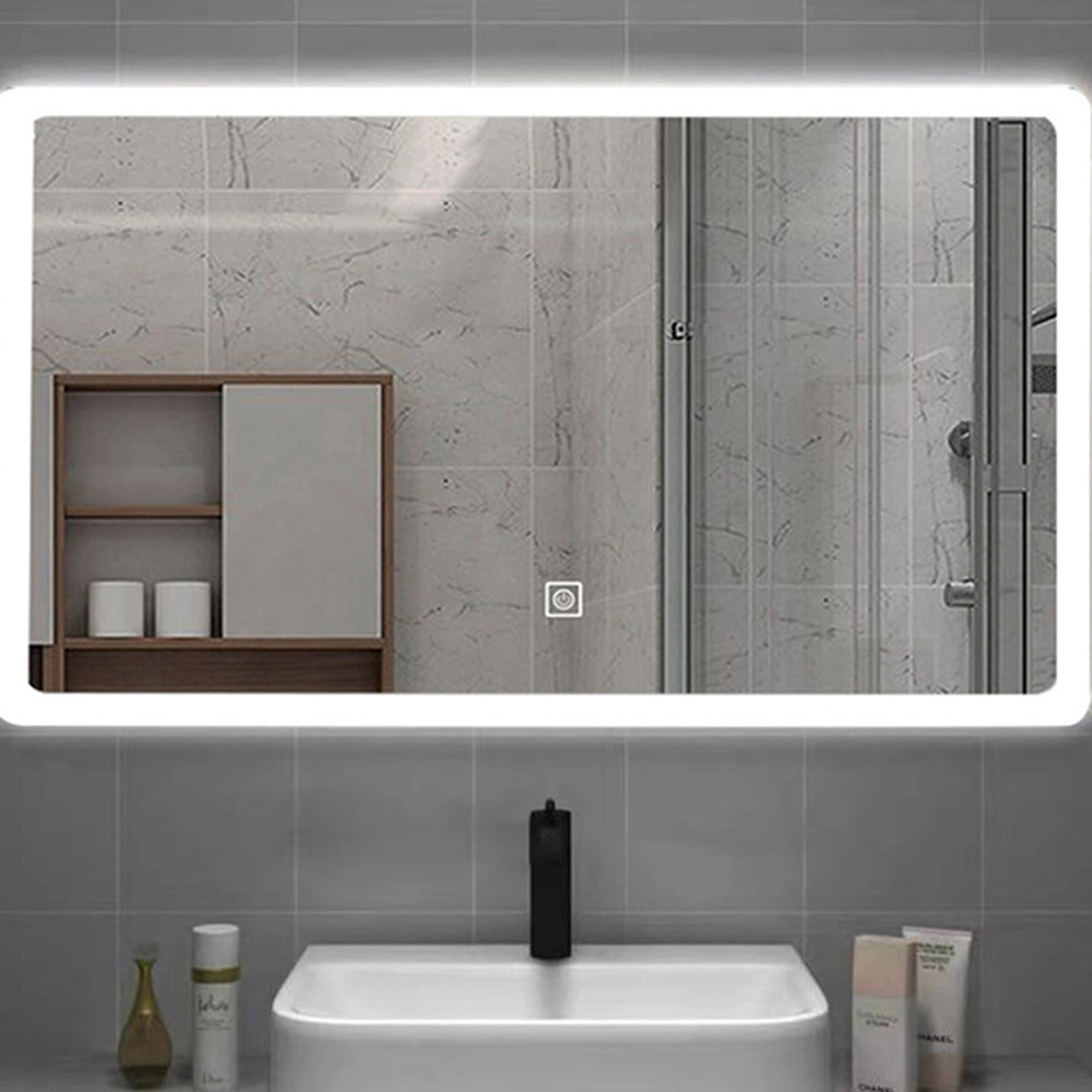 Fabriek Groothandel Aanraaksensor Thuis Wanddecoratie Salonmeubels Wandmontage Make-up LED Smart Home LED-badkamerspiegel met ontwaseming en Bluetooth-luidspreker