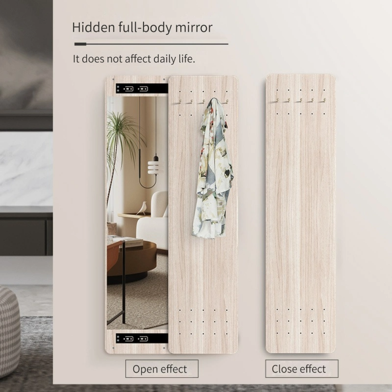 Hole Board Full-Length Nordic Explosion-Proof Mirror Push Pull Verborgen Wall-Hanging Fitting Mirror