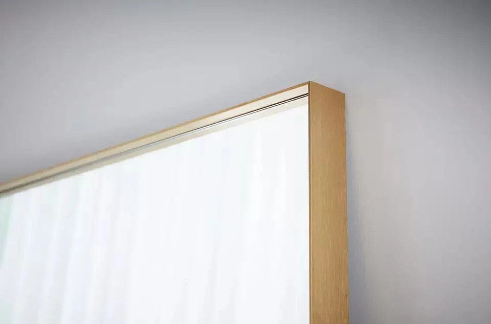 Rechthoekige aangepaste maat handwerk kunstwand glazen spiegel en spiegellijst