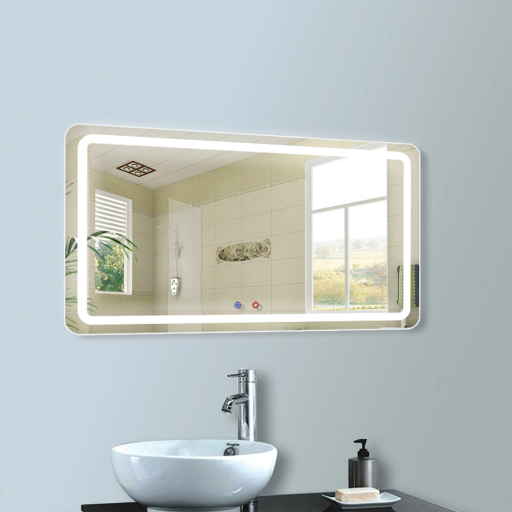 Luxe Home Decoratieve Smart Wastafel Spiegel LED Badkamer Frameloze Backlit Wandglas Make-upspiegel