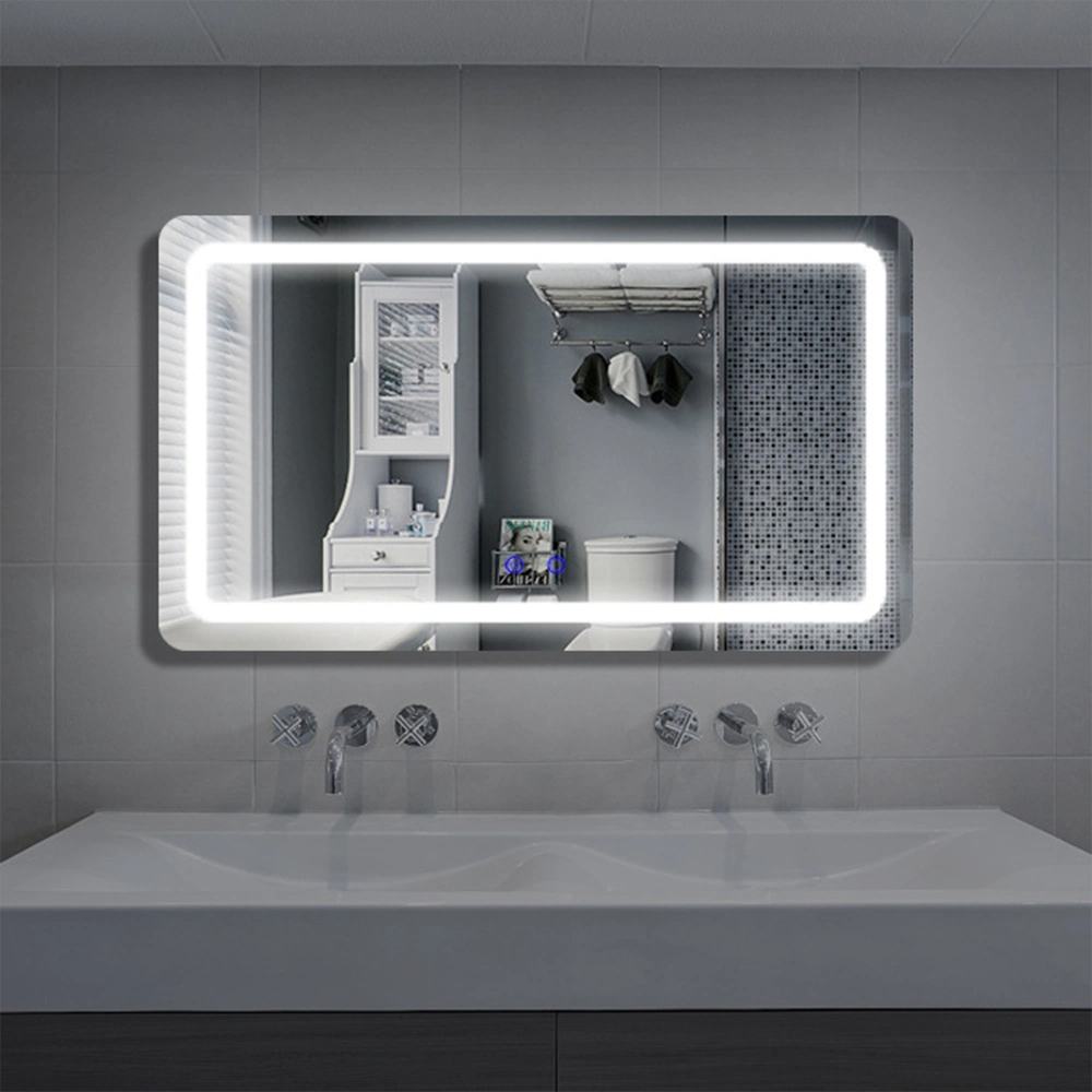 Luxe Home Decoratieve Smart Wastafel Spiegel LED Badkamer Frameloze Backlit Wandglas Make-upspiegel