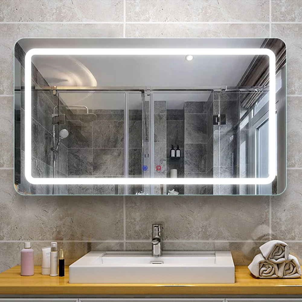 Luxe Home Decoratieve Smart Wastafel Spiegel LED Badkamer Frameloze Backlit Wandglas Make-upspiegel
