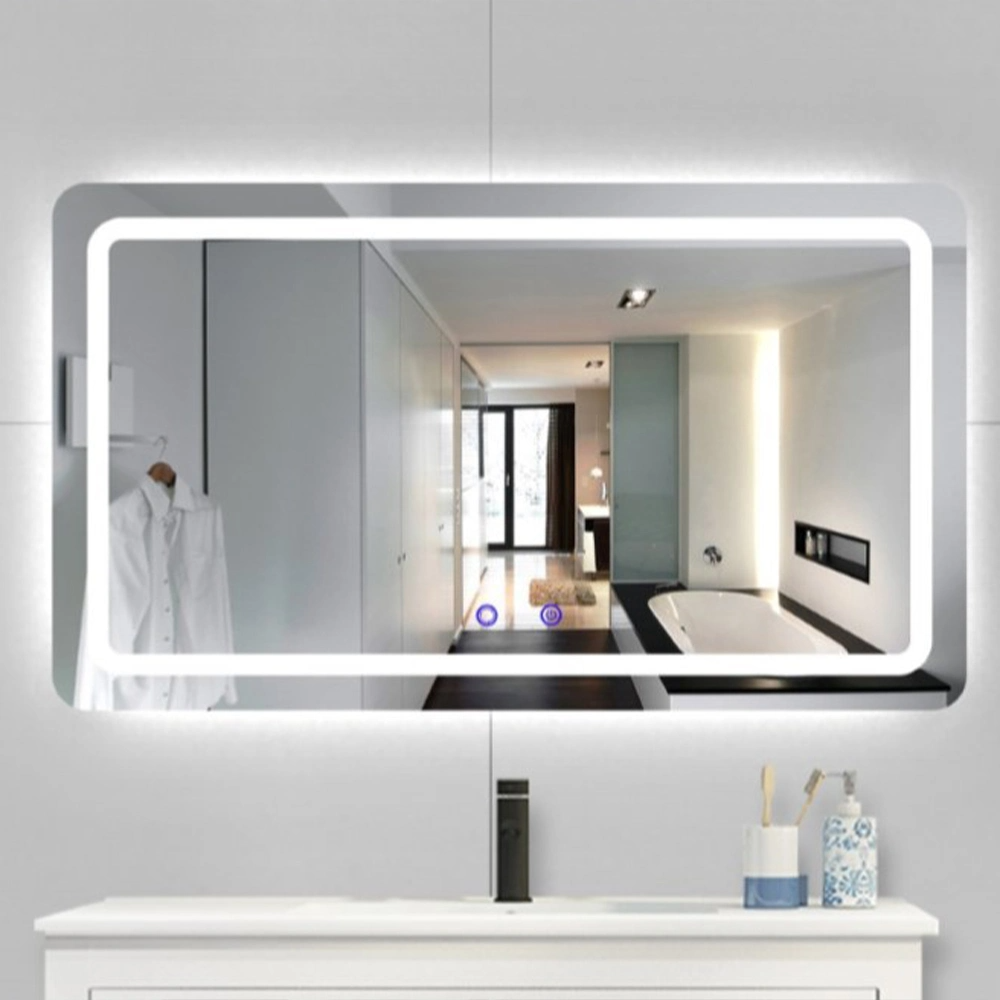 Luxe Home Decoratieve Smart Wastafel Spiegel LED Badkamer Frameloze Backlit Wandglas Make-upspiegel