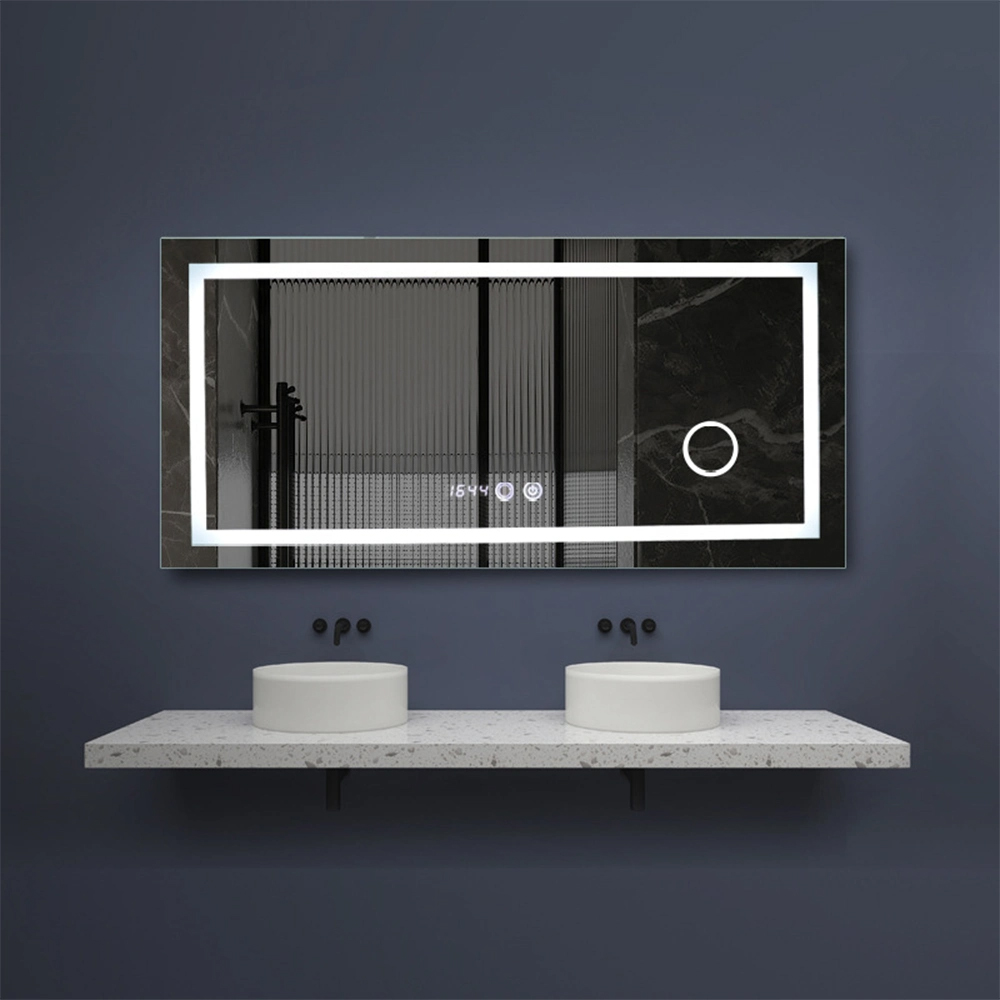 Luxe Home Decoratieve Smart Wastafel Spiegel LED Badkamer Frameloze Backlit Wandglas Make-upspiegel