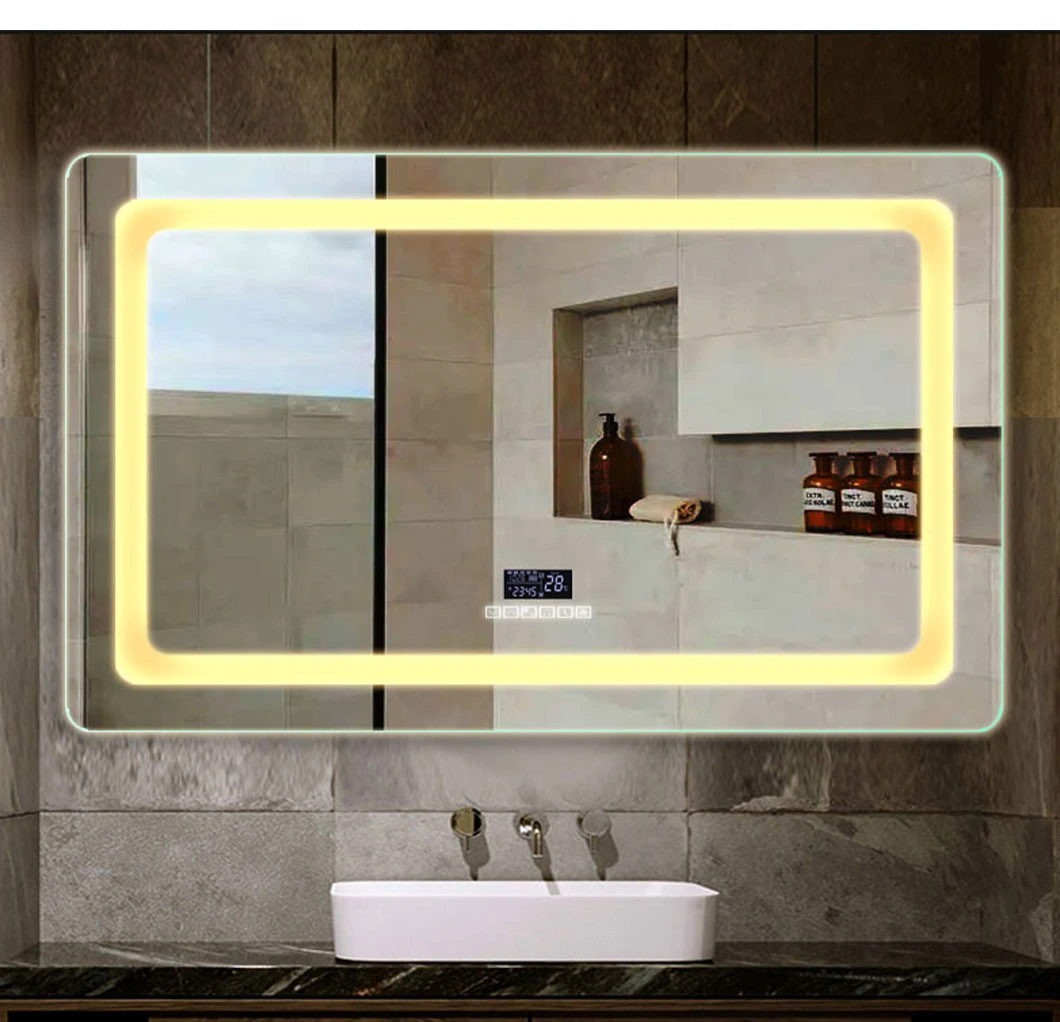 Wandgemonteerde LED Hotel Badkamer Spiegel Anti-condens Hotel Luxe Spiegel