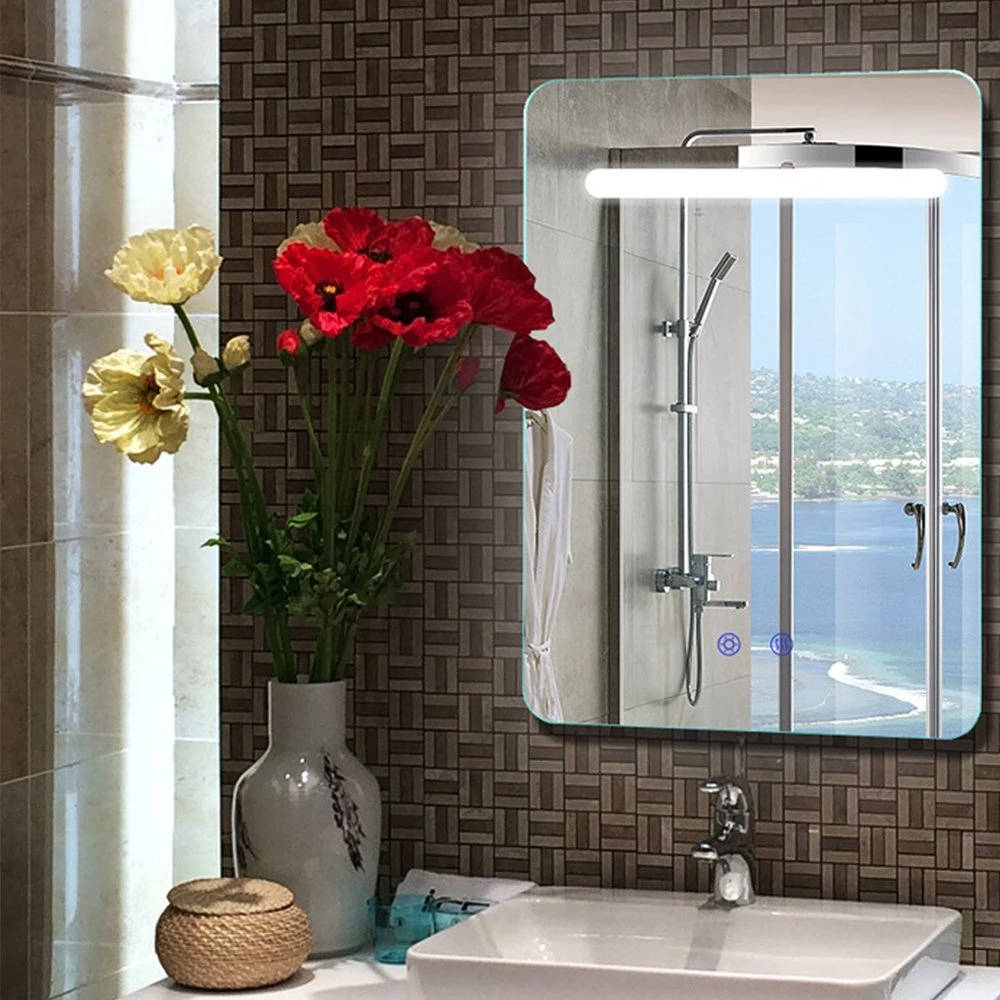 Anti-condens led-badkamer slimme spiegel met Bluetooth-luidspreker Tijd-temperatuurweergave