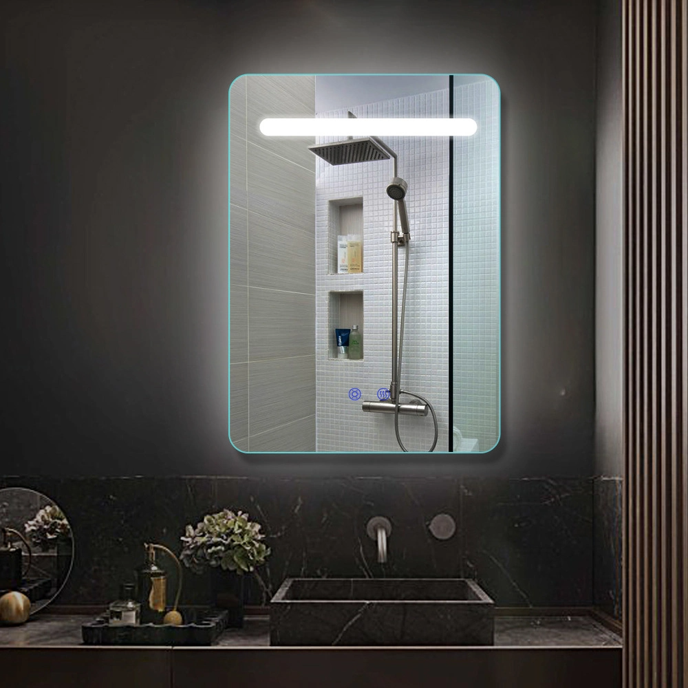 Anti-condens led-badkamer slimme spiegel met Bluetooth-luidspreker Tijd-temperatuurweergave