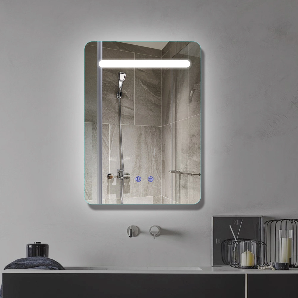 Anti-condens led-badkamer slimme spiegel met Bluetooth-luidspreker Tijd-temperatuurweergave