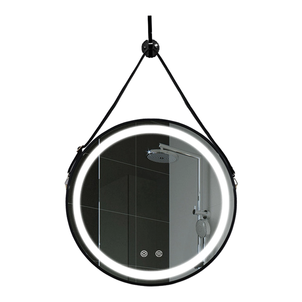 Jongens Hot Koop Badkamer Spiegel 60cm 80cm Hotel Decoratieve Moderne Ronde Muur Anti-Fog Badkamer Spiegel met LED