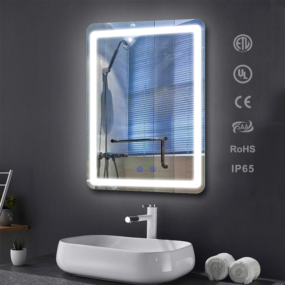 LED Defogger Verlichte Smart Bluetooth-badkamerspiegel met digitale klok