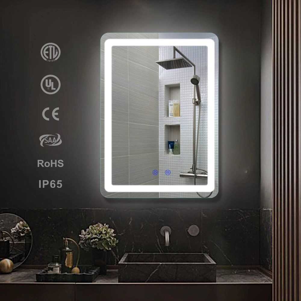 LED Defogger Verlichte Smart Bluetooth-badkamerspiegel met digitale klok