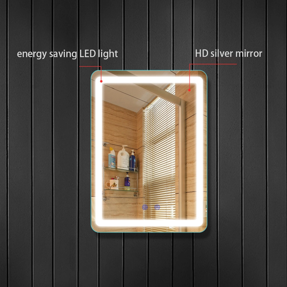 Groothandel badkamer Smart Backlit LED verlichte ijdelheid meubels decoratieve wandmontage glazen spiegel