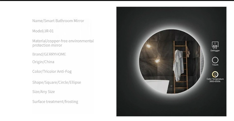 China Fabrieksprijs Badkamermeubels Smart Front Light Dressing Wandspiegel voor hotelbadkamerproject