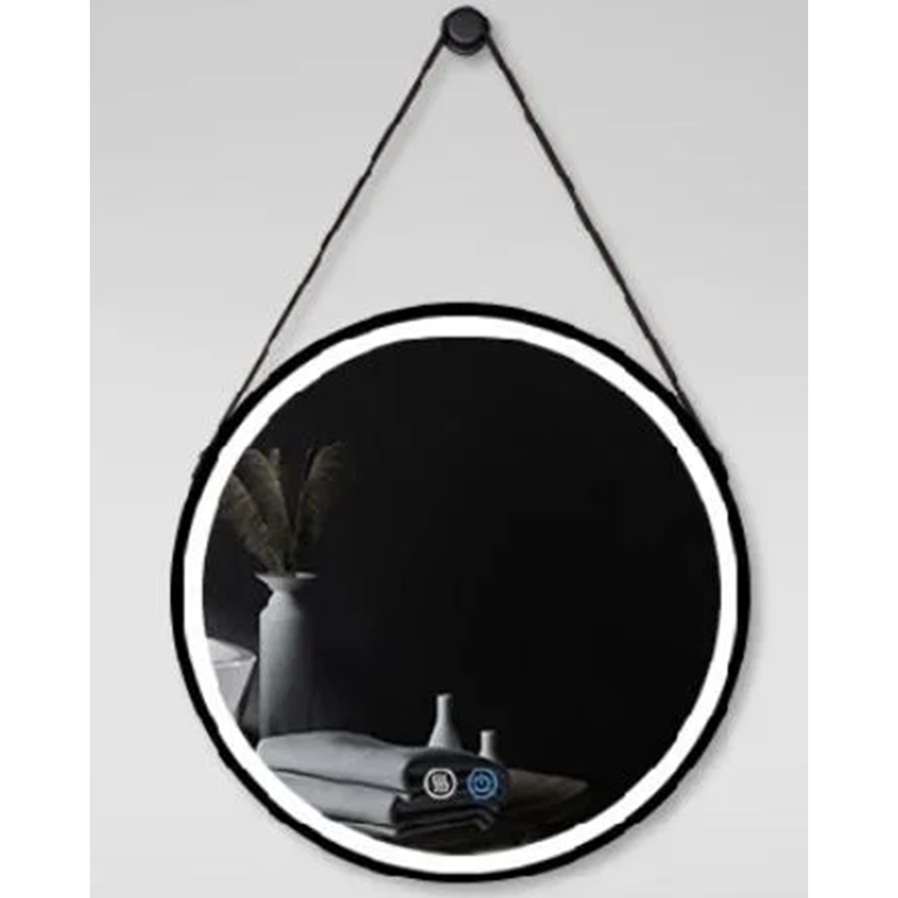 Groothandel aan de muur gemonteerde grote ronde spiegel Decoratieve make-up ingelijste spiegel met zwarte lijst voor slaapkamer Espejo