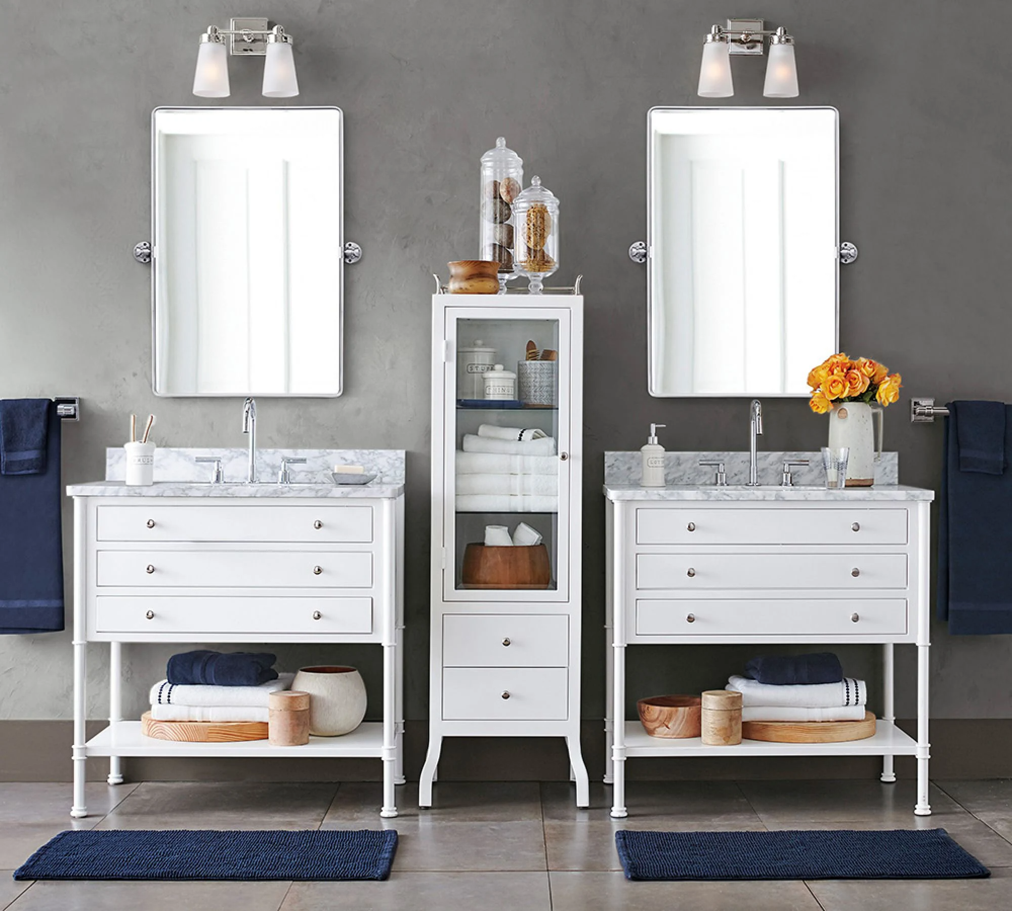 Goedkope moderne kaptafel dubbele spiegel en dubbele wastafel badkamermeubel luxe badkamer ijdelheid
