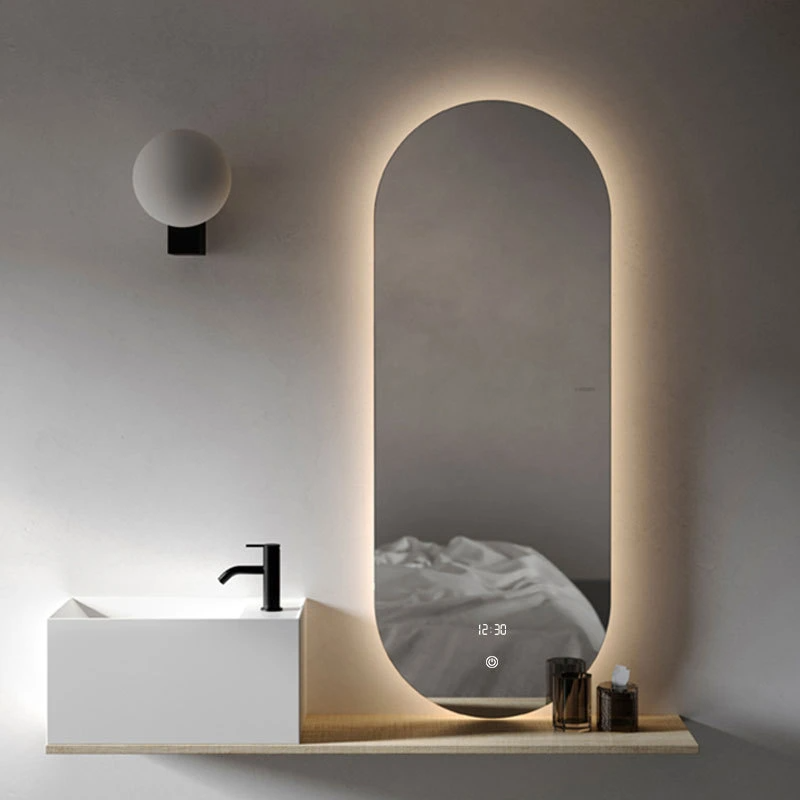 Intelligente badkamerspiegel Wandgemonteerde LED-badkamerspiegel met lichte anti-condens toiletspiegel
