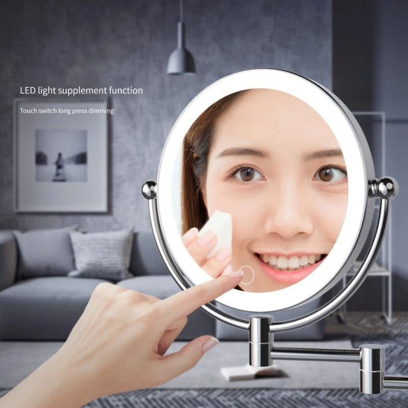 Vergrotende wandmontage Verlichte LED-make-up make-upspiegel LED-verlichte LED-verlichte badkamerspiegel