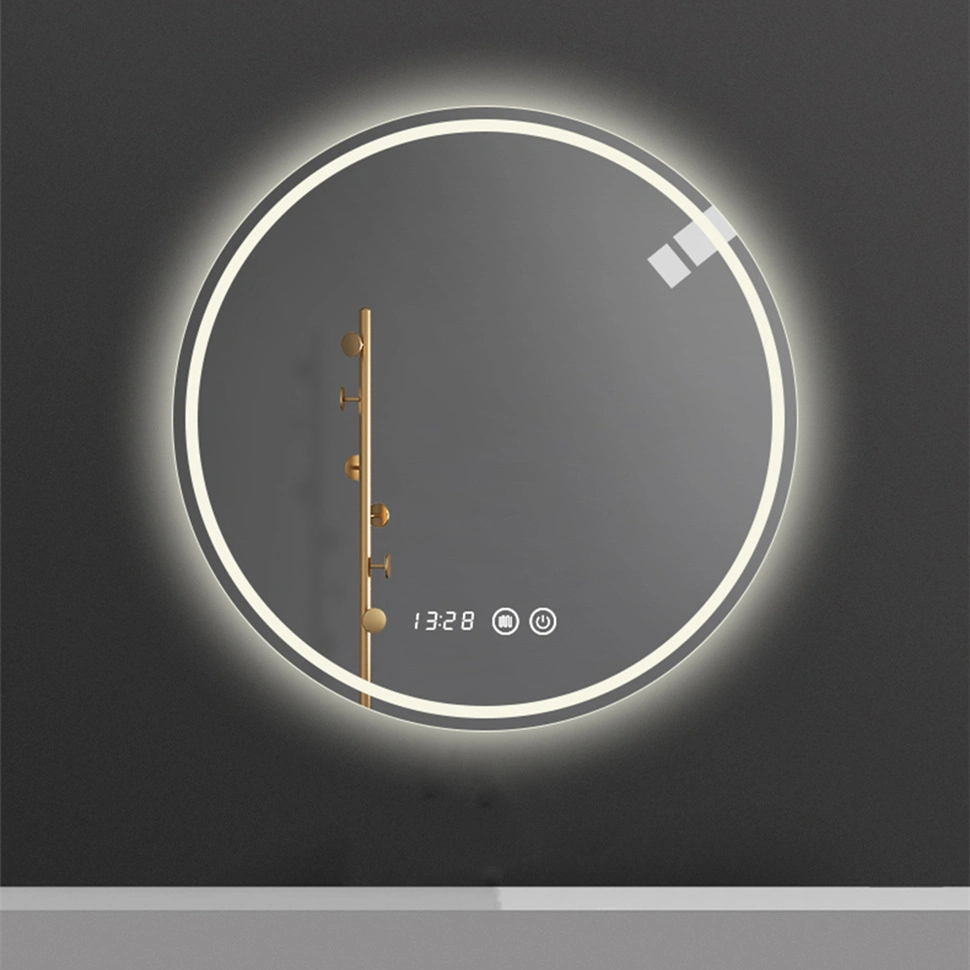 Modern huis Frameloze ronde verlichte LED-verlichte badkamerspiegel Decoratieve badwandspiegel