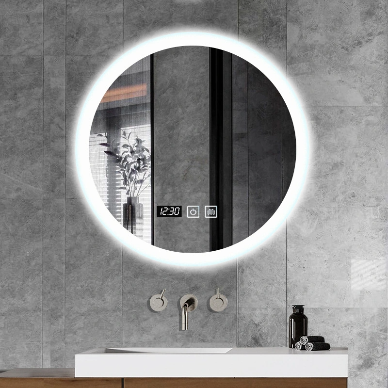 Modern huis Frameloze ronde verlichte LED-verlichte badkamerspiegel Decoratieve badwandspiegel