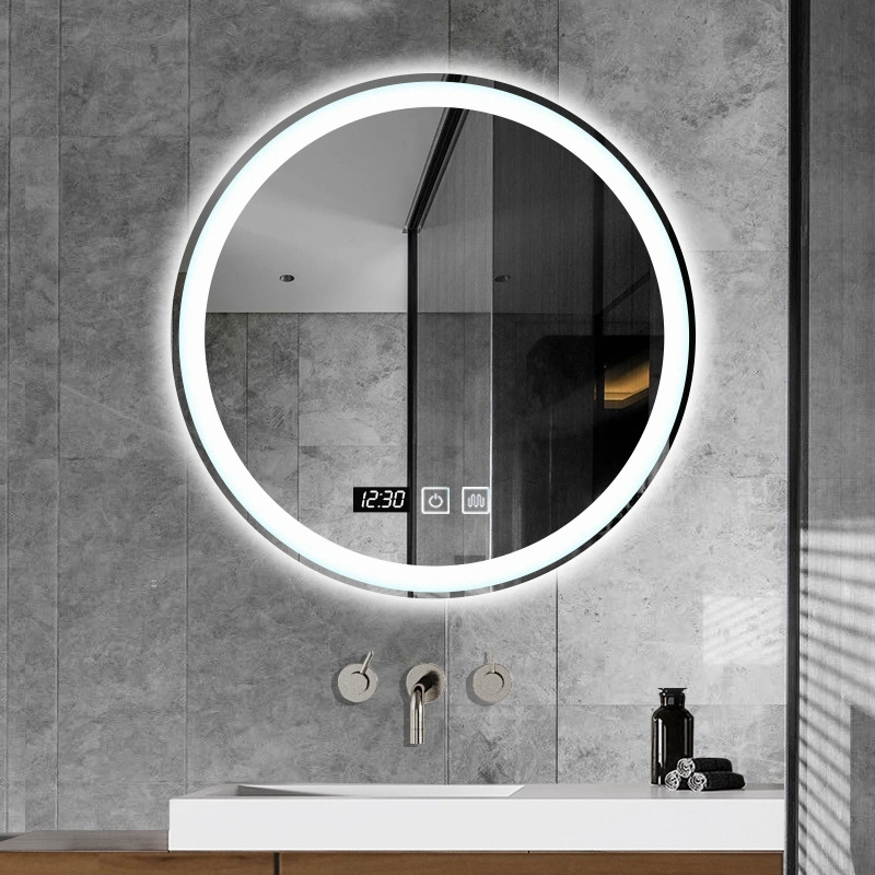 Modern huis Frameloze ronde verlichte LED-verlichte badkamerspiegel Decoratieve badwandspiegel