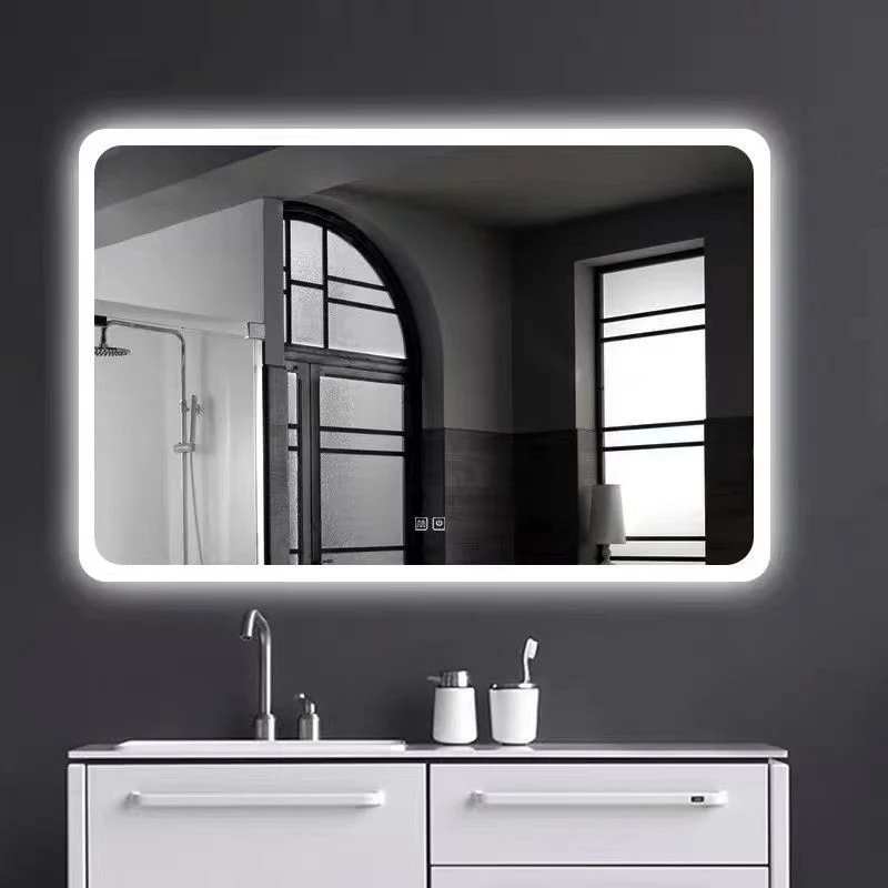Persoonlijke aangepaste verlichte LED-badkamerspiegel met achtergrondverlichting Waterdichte make-upspiegel met licht