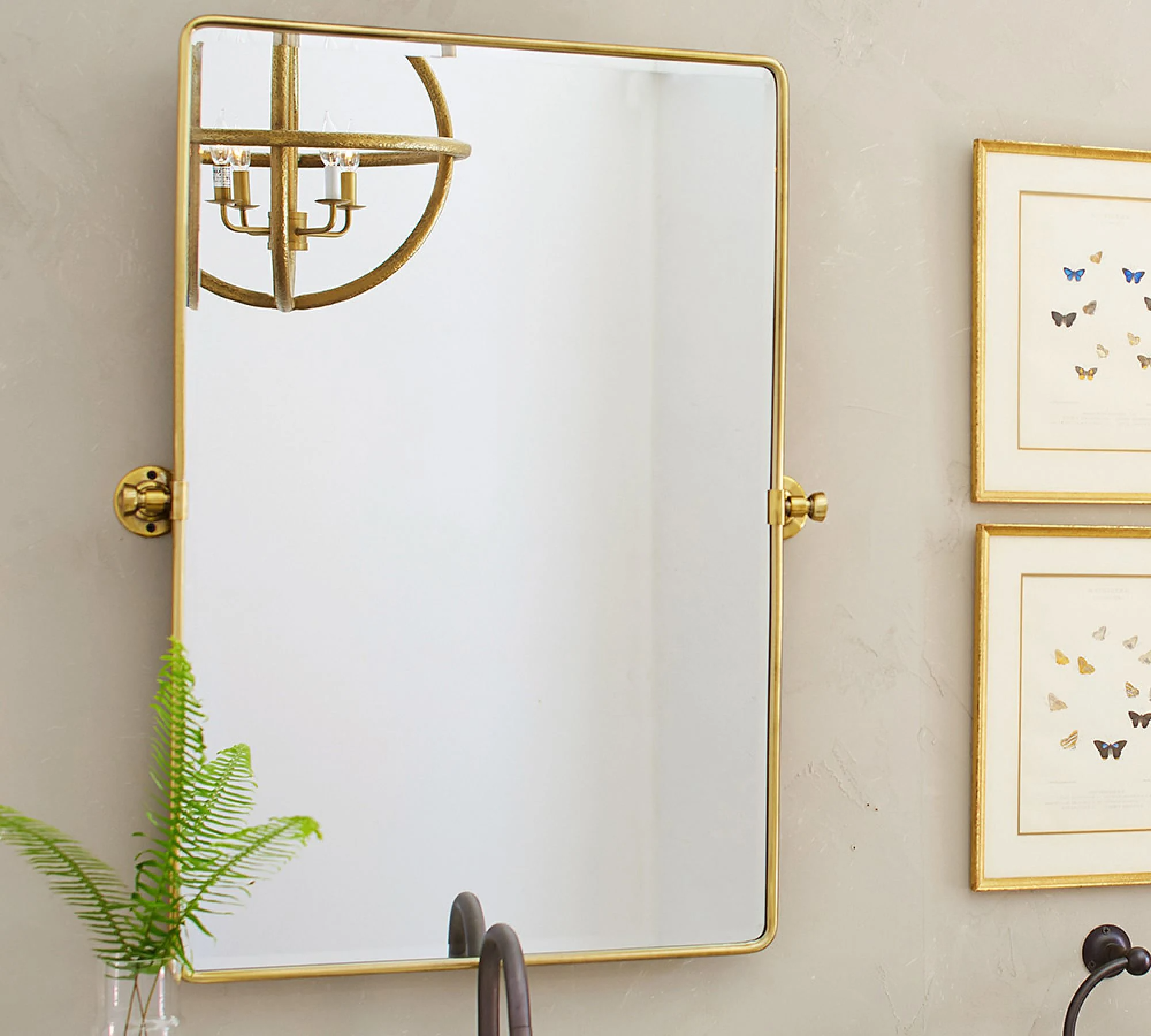 Graceful Hotel Wall Decor Moderne luxe toiletspiegel Aangepaste badkamerspiegel