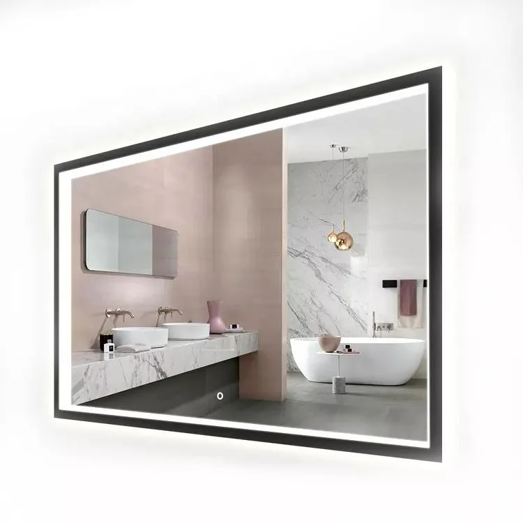 Modern Design Hotel Waterdichte Elektrische Slimme Fancy Wandspiegel Eersteklas ijdelheid Badkamerspiegel met LED-verlichting