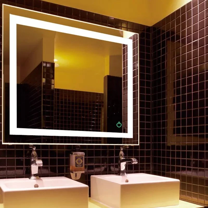 Modern Design Hotel Waterdichte Elektrische Slimme Fancy Wandspiegel Eersteklas ijdelheid Badkamerspiegel met LED-verlichting