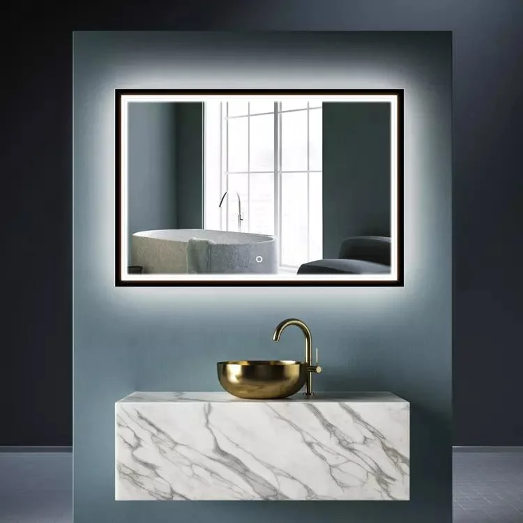 Modern Design Hotel Waterdichte Elektrische Slimme Fancy Wandspiegel Eersteklas ijdelheid Badkamerspiegel met LED-verlichting