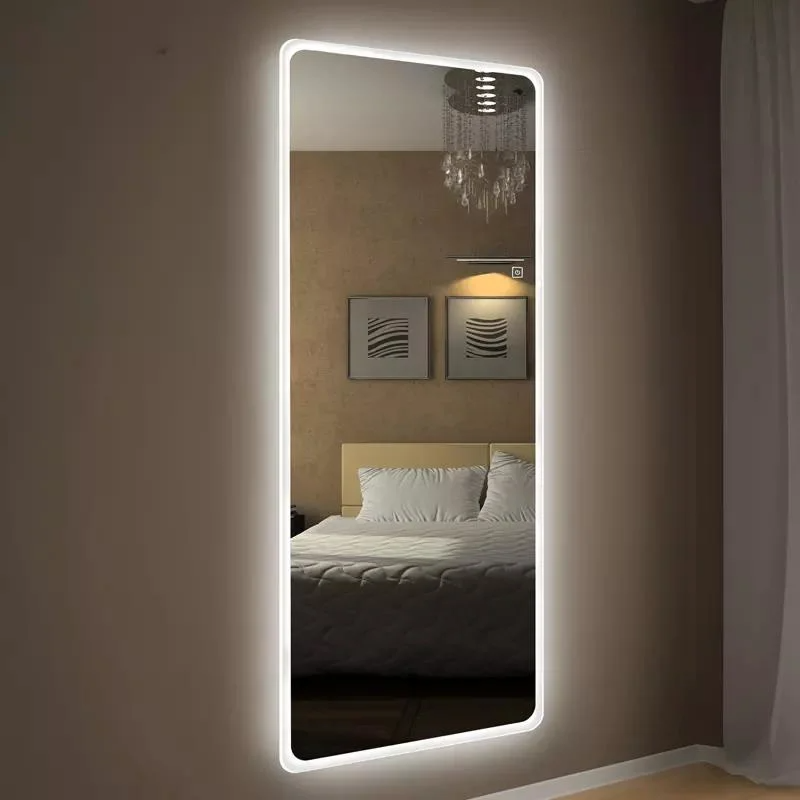 LED-spiegel over de volledige lengte Slimme badkamerspiegels Wand-LED-kleedkamer Verlichte spiegel met licht